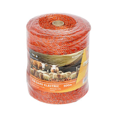 Rola fir portocaliu maro Ø 3 mm insertie metalica 5x0.2mm ss rezistenta 4.5 ohm m 500m gard electric thor 87th622 – 3mm – 500m – imagine 1