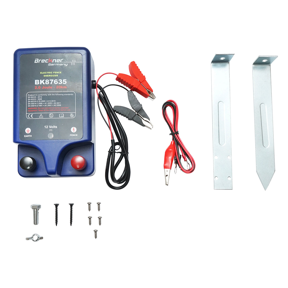 Generator impulsuri 12V, max 2 Joule, 20 km, cu împământare – gard electric Breckner Germany BK87635 – generator gard electric, imagine 1