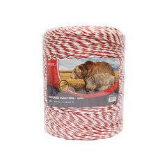Rola fir alb rosu Ø 3.8 mm insertie metalica 4x0.28mm ss 500m gard electric breckner germany bk87538 – 3.8mm – 500m – imagine 1