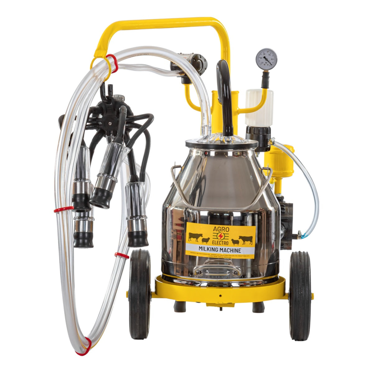 Aparat de muls vaci, cu 1 bidon inox 25 litri, eco