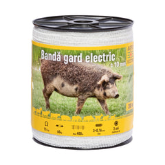 Bandă gard electric 10 mm – 200 m