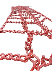 Set 2 Plasă Lanț Antiderapant 13 mm cu Ghinturi Tractor Forestier (18.4-26) - Transport Gratuit